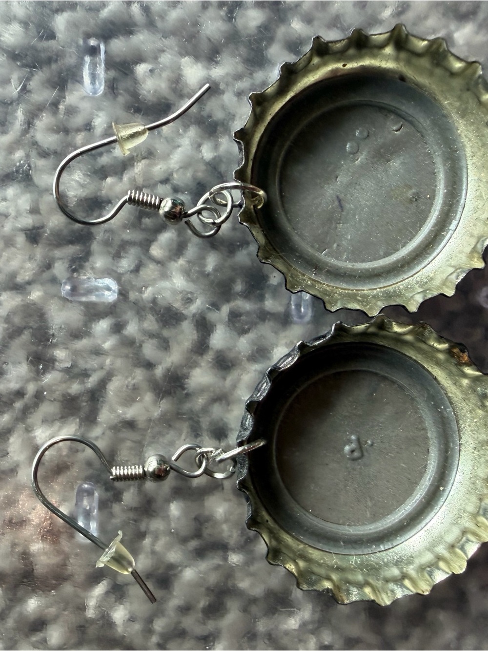 Zombieland beer cap earrings - Picture 2 of 2